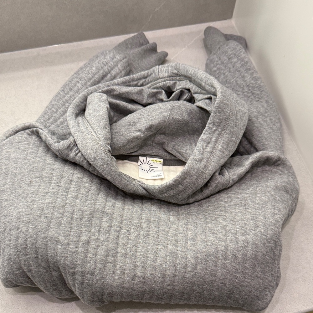 Offline by Aerie Gray Hoodie